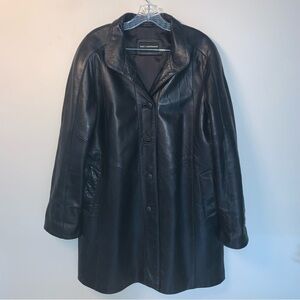 Bod & Christensen Black Mid Length Soft Leather Jacket